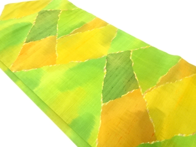 JAPANESE NAGOYA OBI / TSUMUGI / WOVEN FLOWER